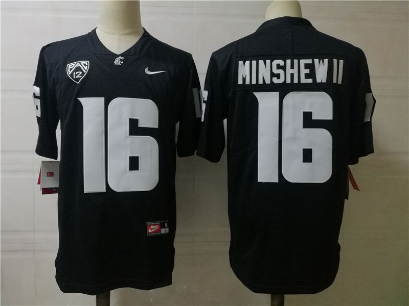 Men Washington State Cougars #16 Minshewii Black 2025 Nike Limited NCAA Jersey->more ncaa teams->NCAA Jersey